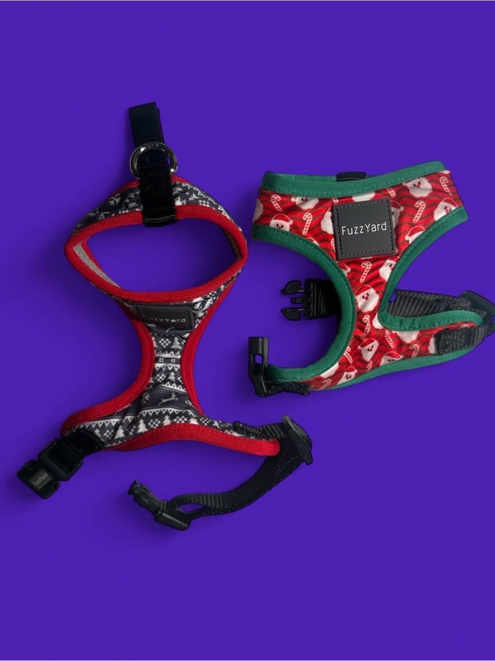 FuzzYard Christmas / Holiday Dog Harness Bundle (Set of 2) 🐾🎄 size xs